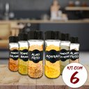 Ver imagem 3 de Kit 16 Potes Tempero pra Cozinha + 16 Etiquetas + Caneta Giz