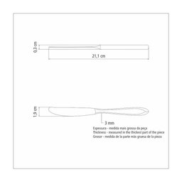 Kit 24 Faca de Mesa Tramontina Laguna em Aço Inox - 3