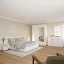 Ver imagem 1 de Kit Guarda Roupas 2 Portas, Cama Queen e Complementos de Quarto Araçá CabeCasa MadeiraOriginals Branco