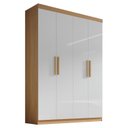 Ver imagem 5 de Guarda-Roupa Infantil 04 Portas Frente em MDF Angel Marrom/Cinamomo/Off White