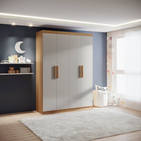 Guarda-roupa Infantil 04 Portas Frente em Mdf Angel