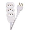 Extensão Elétrica 1,5 Metros 2 Pinos 3 Tomadas Branca110/220v - 2