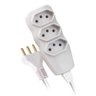 Extensão Elétrica 1,5 Metros 2 Pinos 3 Tomadas Branca110/220v - 1