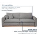 Ver imagem 5 de Sofá Cama Retrátil e Reclinável 3 Lugares Linho Cinza França 210cm Yescasa