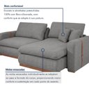 Ver imagem 6 de Sofá Cama Retrátil e Reclinável 3 Lugares Linho Cinza França 210cm Yescasa
