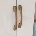 Ver imagem 4 de Guarda Roupa Solteiro Açaí 3 Portas de Bater 2 Gavetas MDP Cinamomo-Off White Móveis Henn 91cm