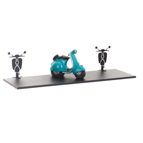 Prateleira Vespa Sala de Estar Suporte Visível Preto
