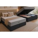Ver imagem 1 de Cama Box Baú Crc Queen +Colchão Molas Ensacadas Plennus Ortobom 158x198