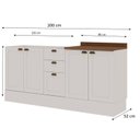 Ver imagem 4 de Cozinha Compacta Modulada 2 Peças com Tampo para Cooktop 100% MDF com Rodapé Branco