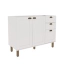 Ver imagem 7 de Cozinha Compacta Modulada 2 Peças com Tampo para Cooktop 100% MDF com Rodapé Branco