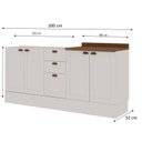 Ver imagem 4 de Cozinha Compacta 2 Peças com Tampo para Cooktop 100% Mdf com Rodapé