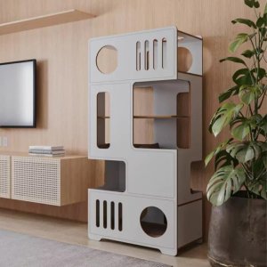 Torre Duque para Gatos - Linha Gatos Grandes 88cm de comprimento, 50cm de largura e 183cm de altura