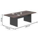 Ver imagem 2 de Mesa para Sala de Reunião Diretor Milão Freijó Preto
