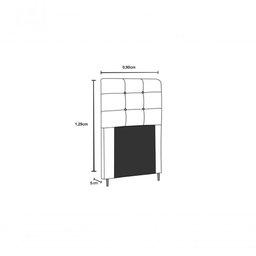 Cabeceira Cama Box Solteiro 90cm - Bege Suede - 2