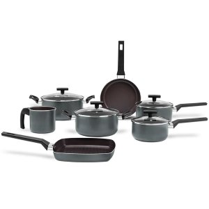 Jogo de Panelas Preserve Cinza Antiaderente Ceramic Life 7 Peças - Brinox 7238/121