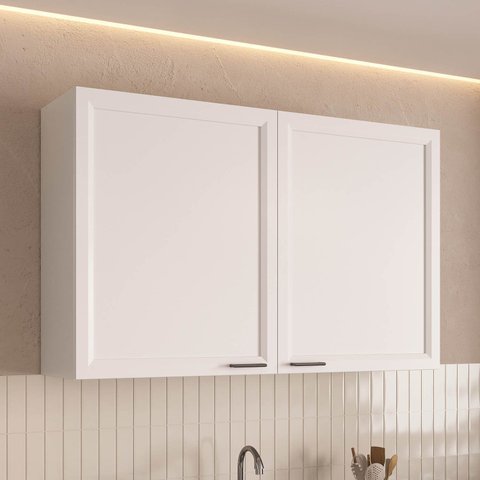 Armário Aéreo Duplo 120cm Soho CabeCasa MadeiraOriginals Branco