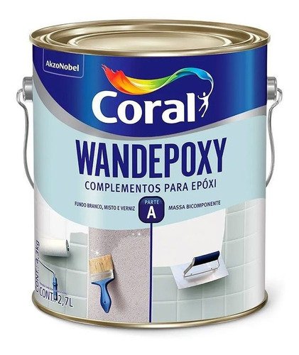 Tinta Epoxi Branco C/ Ctalizador Amida 2,7l Wandepoxy