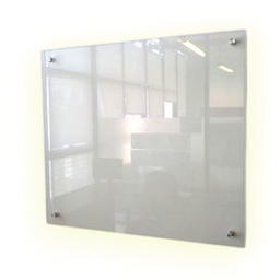 Lousa Quadro Vidro 6mm Escolar Escrita Escrever Branca C/ Suporte Canetas e Apagador 60x40 - 6