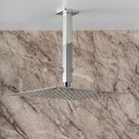Ver imagem 2 de Ducha Chuveiro 20x20 Slim Inox Suporte Teto Luxo Quadrado Banheiro Piscina Area Externa Banheira