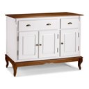 Ver imagem 1 de Balcão Buffet 3 Portas 2 Gavetas 60803 Hannover Linz Móveis - Branco/imbuia Glazer