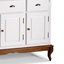 Ver imagem 3 de Balcão Buffet 3 Portas 2 Gavetas 60803 Hannover Linz Móveis - Branco/imbuia Glazer
