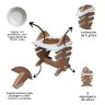 Comedouro Bebedouro Pet Mdf Gato Espinha de Peixe Ajustavel - 4
