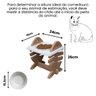 Comedouro Bebedouro Pet Mdf Gato Espinha de Peixe Ajustavel - 2