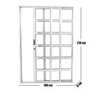 Ver imagem 3 de Porta Travessa de Correr 3 Folhas 210 X 180cm com Fechadura Linha 25