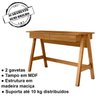 Kit 2 Mesas Para Computador 129X130 Nature Tebar - 5