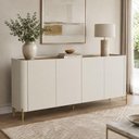 Ver imagem 3 de Balcão Buffet Bend 180cm em MDF 4 Portas Louro Luna com Pés Metálicos Marin