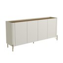 Ver imagem 1 de Balcão Buffet Bend 180cm em MDF 4 Portas Louro Luna com Pés Metálicos Marin