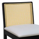 Ver imagem 6 de Banqueta Média Pérola Madeira Maciça com Telinha c/ 62cm Altura - Preto Assento Estofado Corano Bege