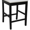 Ver imagem 7 de Banqueta Média Pérola Madeira Maciça com Telinha c/ 62cm Altura - Preto Assento Estofado Corano Bege