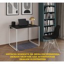 Ver imagem 1 de Escrivaninha Industrial Office Preta 120x53 Grécia Base Ferro Branco
