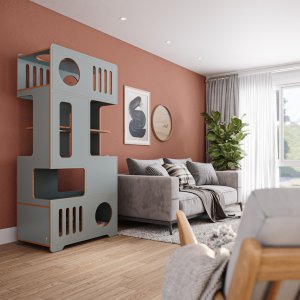 Torre Duque para Gatos - Linha Gatos Grandes 88cm de comprimento, 50cm de largura e 183cm de altura