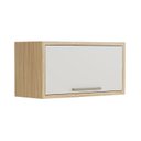 Ver imagem 1 de Armário Aéreo de Cozinha 80cm 1 Porta Basculante 100% MDF Vicenza Espresso Móveis Bege/Amêndoa/Off White