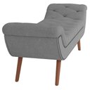 Ver imagem 2 de Puff Recamier Decorativo com Tachas 195cm Santorini Bouclê Cinza