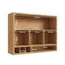 Ver imagem 6 de Armário Aéreo de Cozinha 120cm 2 Portas Basculantes Vidro Reflecta 100% MDF Vicenza Espresso Móveis Bege/Amêndoa/Off White