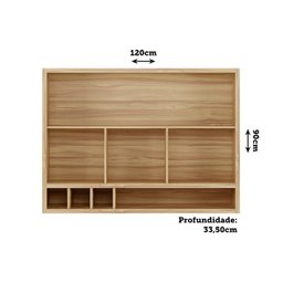 Armário Aéreo de Cozinha 120cm 2 Portas Basculantes Vidro Reflecta 100% MDF Vicenza Espresso Móveis - 5