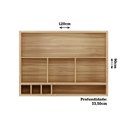 Ver imagem 4 de Armário Aéreo de Cozinha 120cm 2 Portas Basculantes Vidro Reflecta 100% MDF Vicenza Espresso Móveis Bege/Amêndoa/Off White