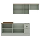 Ver imagem 4 de Cozinha 4 Peças com Aéreo para Geladeira e Balcão com Tampo para Cooktop 100% Mdf