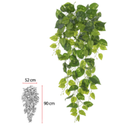 Ver imagem 1 de Planta Artificial Folhagem Jiboia Pendurar Real Toque X153 Verde Creme 1m