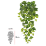 Planta Artificial Folhagem Jiboia Pendurar Real Toque X153 Verde Creme 1m - 1