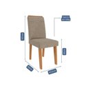 Ver imagem 2 de Kit 4 Cadeiras para Sala de Jantar Estofadas Tais Bege/Cinamomo