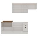 Ver imagem 4 de Cozinha 4 Peças com Aéreo para Geladeira e Balcão com Tampo para Cooktop 100% Mdf