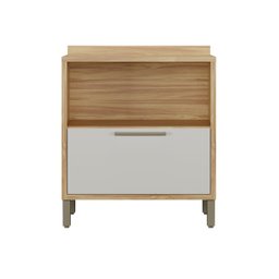 Balcão de Cozinha 80cm com 1 Porta Basculante 1 Gavetão e Tampo 100% Mdf Vicenza Espresso Móveis - 4