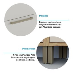 Balcão de Cozinha 80cm com 1 Porta Basculante 1 Gavetão e Tampo 100% Mdf Vicenza Espresso Móveis - 9