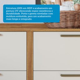 Balcão de Cozinha 80cm com 1 Porta Basculante 1 Gavetão e Tampo 100% Mdf Vicenza Espresso Móveis - 6