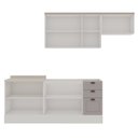 Ver imagem 4 de Cozinha 4 Peças com Aéreo para Geladeira e Balcão com Tampo Impermeável para Cooktop 100% Mdf