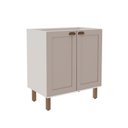 Ver imagem 6 de Cozinha 4 Peças com Aéreo para Geladeira e Balcão com Tampo Impermeável para Cooktop 100% MDF Cinza/Branco/Fendi